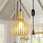 DLLT Golden Brass Hollow-carved Design Pendant Ceiling Lights Fixtures, Classic Pendant Lamp Industrial Metal Hanging Pendant LED Lighting for Kitchen, Bedroom, Dining Room, Hallway, Loft, Restaurant, Bar, Entryway - WS-FND25-60B-DP 1 | DEPULEY
