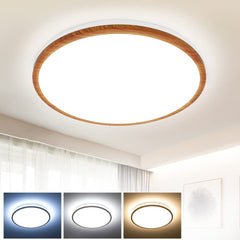DLLT LED Flush Mount Ceiling Light, 35W Dimmable Round Ceiling Light Fixture with Remote, Close to Ceiling Light Fixtures for Living Room, Bedroom, Dining Room, 3-Light Color Changeable, Timing - WSCL15-35C-M 2 | DEPULEY