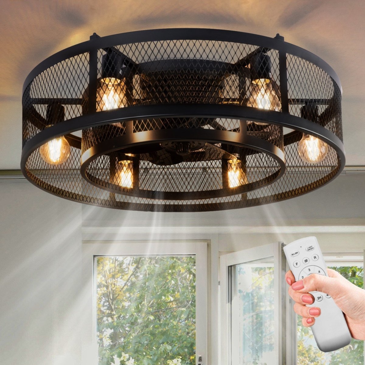 Remote Control for Depuley & DINGLILIGHTING Reversible DC Motor Farmhouse Ceiling Fan and 42 inch Chandelier Fan - Reversible-WS-FPZ58-60B-Remote 10 | DEPULEY