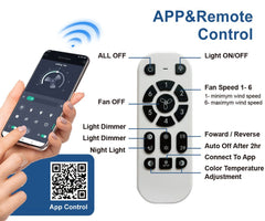 Replacement | Remote Control Set for Depuley 52 / 60 / 72 inch Celing Fan with Light or no Light, Indoor Outdoor Fan with Remote APP Control, 3/8 Blades, DC Motor Reversible 6 Speed Timer | Model: WS - FPZ180 181 182 - WS - FPZ180~182 - Remote - Set 1 | DEPULEY
