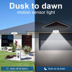 20W LED Motion Sensor Outdoor Light, 2 Adjustable Heads - WSMSL01-20A-W 2 | Depuley