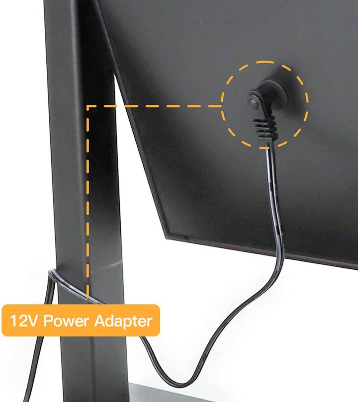 Depuley 14 x 12 In Hollywood Lighted Vanity Makeup Mirror with Lights 9 Dimmer Led Bulbs Smart Touch Control, 3 Color Lighting Modes, Detachable 10X Magnification 360°Rotation, 35 x 30 cm (Black) - WS-MPM2-8B 9 | Depuley