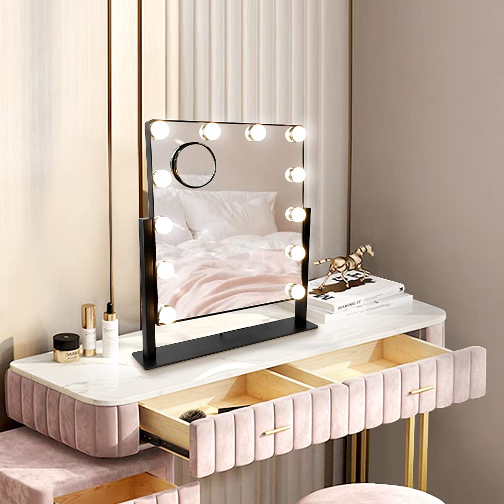 Tabletop vanity mirror with drawer on sale