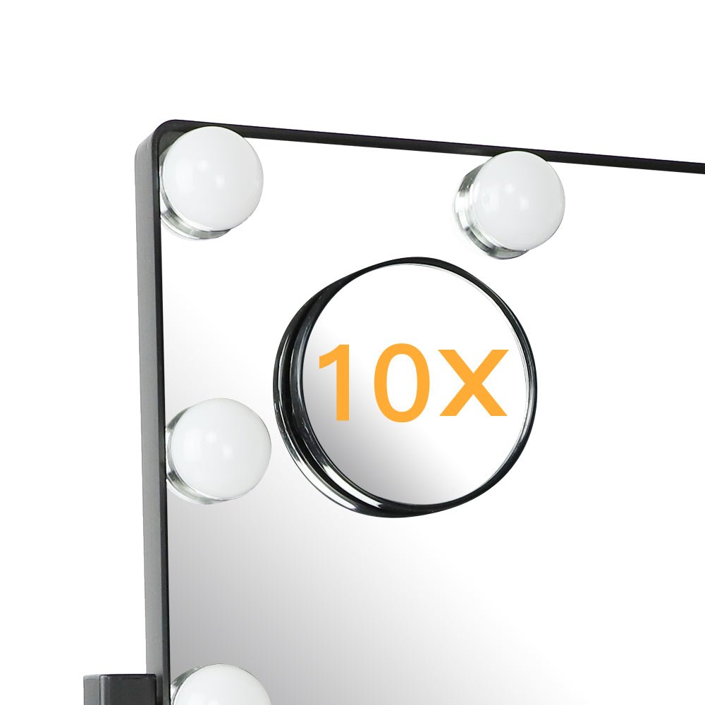 Depuley 18 x 17 in Makeup Mirror with 12pcs Dimmable LED Lights Cosmetic Mirror with 3 Color Light Modes 360 Adjustable Tabletop Vanity Mirror Ligh
