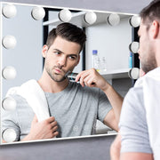 Depuley 20 x 16 In Makeup Vanity Mirror Light, Professional Plug in Light-up Mirror, Hollywood Lighted Vanity Mirror, 3 Color Dimmable Modes with Removable Magnification for Table Beauty Mirror 50 x 40 cm - WS-MPM7-10U 18 | Depuley