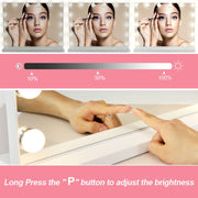 Depuley 20 x 16 In Makeup Vanity Mirror Light, Professional Plug in Light-up Mirror, Hollywood Lighted Vanity Mirror, 3 Color Dimmable Modes with Removable Magnification for Table Beauty Mirror 50 x 40 cm - WS-MPM7-10U 7 | Depuley