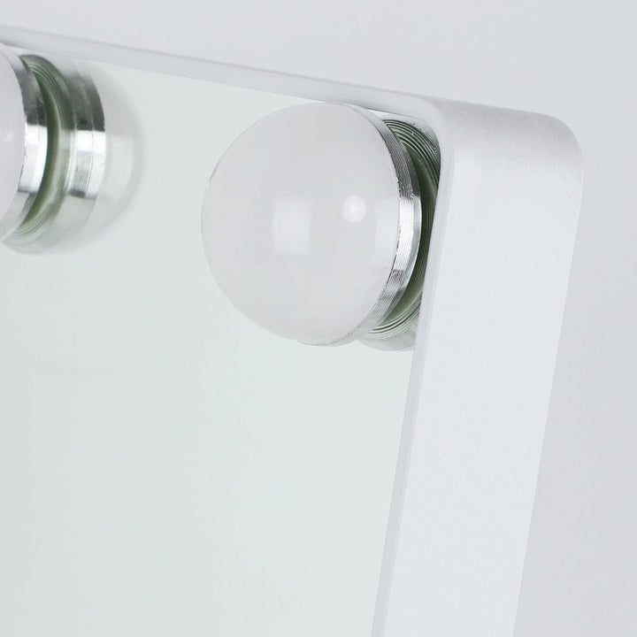 Depuley 23 x 18 In Vanity Mirror with Lights, Hollywood Large Lighted Makeup Mirror with Smart Touch Control Screen & USB-Powered 15 Dimmable LED Lights for Dressing Room, Bedroom, Tabletop, White, 58 x 44 cm - WS-MPM9-12U 13 | Depuley