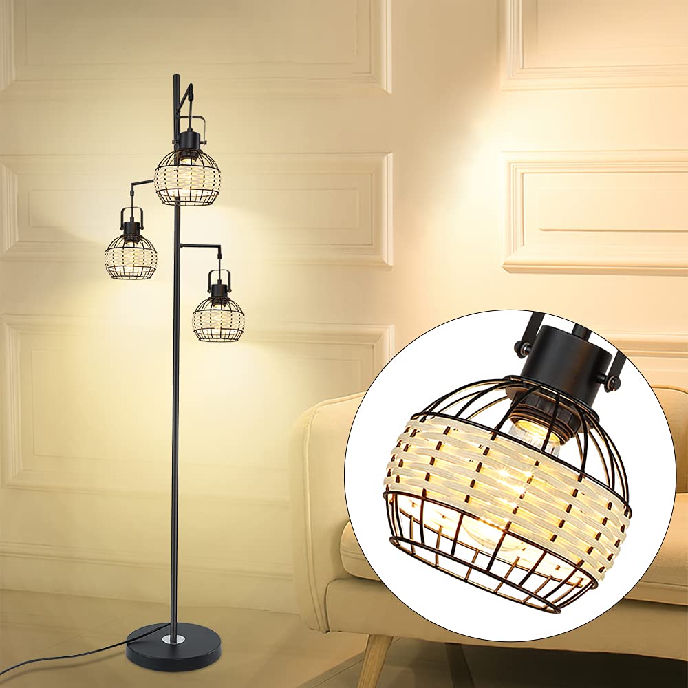 Industrial cage floor lamp discount