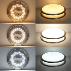 DLLT 30W Modern Dimmable LED Ceiling Light with Remote - 13.31 Inch Round Close to Ceiling Lights, 3000K-6000K 3 Light Color Changeable - WSCL08-30C 4 | Depuley