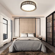 DLLT 35W Dimmable LED Ceiling Light with Remote and Round Large Design with Drawing, Flush Mount Fashion Black Ceiling Lamp for Bedroom Kitchen Dining Room Office Hall Children's Room, Timing, 3000K - 6000K, 3 Color Changeable - WSCL38-35C-B 16 | Depuley