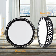 DLLT 35W Dimmable LED Ceiling Light with Remote and Round Large Design with Drawing, Flush Mount Fashion Black Ceiling Lamp for Bedroom Kitchen Dining Room Office Hall Children's Room, Timing, 3000K - 6000K, 3 Color Changeable - WSCL38-35C-B 4 | Depuley