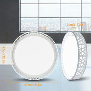 DLLT 35W LED Ceiling Light Dimmable Modern White Ceiling Light Living Room with Remote Control and Round Large Design with Drawing (3000 K - 6000 K) for Bedroom Kitchen Dining Room Office Hall Children's Room - WSCL38-35C-W 8 | Depuley