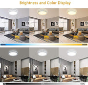 DLLT 35W LED Ceiling Light Dimmable Modern White Ceiling Light Living Room with Remote Control and Round Large Design with Drawing (3000 K - 6000 K) for Bedroom Kitchen Dining Room Office Hall Children's Room - WSCL38-35C-W 6 | Depuley