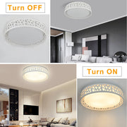 DLLT 35W LED Ceiling Light Dimmable Modern White Ceiling Light Living Room with Remote Control and Round Large Design with Drawing (3000 K - 6000 K) for Bedroom Kitchen Dining Room Office Hall Children's Room - WSCL38-35C-W 4 | Depuley