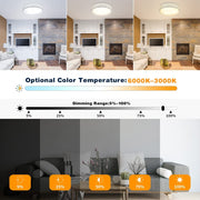 DLLT 35W LED Ceiling Light Dimmable Modern White Ceiling Light Living Room with Remote Control and Round Large Design with Drawing (3000 K - 6000 K) for Bedroom Kitchen Dining Room Office Hall Children's Room - WSCL38-35C-W 7 | Depuley