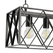 Depuley 4-Light Farmhouse Kitchen Island Pendant Lighting, Industrial Black Chandelier Light Fixture Ceiling Hanging with Metal Frame for Dining Room Living Room Restaurant (E26 Bulbs Included) - WS-FND54-60B 8 | Depuley