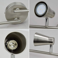 Depuley 4-Light Led Track Lighting Kit, Flush Mount Spotlight Ceiling, Brushed Nickel, GU10 Bulbs Included - WSSD02-12B 4 | Depuley