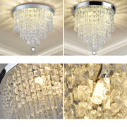 Depuley 4-Lights Mini Crystal Chandelier, Modern Crystal Flush Mount Ceiling Light, H 12.2'' x W 11.8'' Crystal Chandelier Lighting Fixture for Bedroom, Hallway, Kitchen, Living Room, Bar, 300mm - WSCCL01-300 5 | Depuley