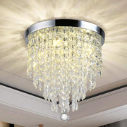 Depuley 4-Lights Mini Crystal Chandelier, Modern Crystal Flush Mount Ceiling Light, H 12.2'' x W 11.8'' Crystal Chandelier Lighting Fixture for Bedroom, Hallway, Kitchen, Living Room, Bar, 300mm - WSCCL01-300 2 | Depuley