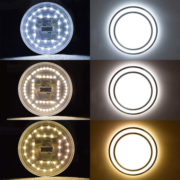 Depuley 48W Dimmable LED Ceiling Light Fixture Flush Surface Mount, 20 Inch Round Remote Control Lighting, 3 Light Color Changeable for Dining Room, Living Room, Bedroom, Office, Hotel - WSCL04-48C-S 14 | Depuley