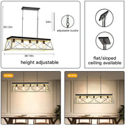 Depuley 5-Light Industrial Kitchen Island Pendant Light Fixture, Farmhouse Metal Chandelier Lighting Fixture Ceiling Hanging with Oak White Frame - WS-FND56-60B 3 | Depuley