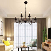 Depuley 6-Light Chandeliers, Industrial Pendant Ceiling Lights, Vintage Black Iron Chandelier Lighting, Candle Ceiling Pendant Light for Kitchen Island, Living Room, Dining Room, Black - WSCDD17-6B 13 | Depuley