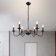 Depuley 6-Light Chandeliers, Industrial Pendant Ceiling Lights, Vintage Black Iron Chandelier Lighting, Candle Ceiling Pendant Light for Kitchen Island, Living Room, Dining Room, Black - WSCDD17-6B 12 | Depuley