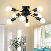 Depuley 8-Light Sputnik Chandeliers Flush Mount, Mid Century Ceiling Bedroom Light Fixtures, Modern Black Ceiling Retro Lamp - WSCL43-B 2 | Depuley
