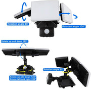 Depuley 35W Plug in Motion Sensor Light Outdoor, LED Motion Security Lights with 3 Adjustable Heads, IP65 Waterproof Exterior Detected Flood Light for Garage, Yard, Porch, Patio, 6500k - WSMSL02-3B 4 | Depuley