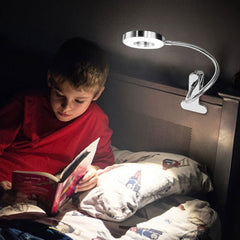 Depuley Dimmable Clip on Reading Light, 48 LED Chips USB Bed Night Lights with 3 Colors, 15 Brightness Level Book Light Flexible Clamp for Makeup Mirror, Desk, Bedside, Headboard, Piano, Computer Light - WSTL01-S 9 | Depuley