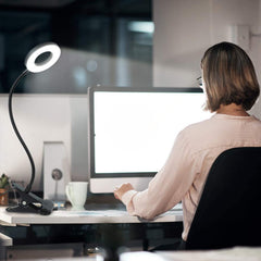 thumbnail image 2 of Dorm Room Essential Clip On Light Wall-Mounted, 3 Color Portable Desk Mini Lamp Small Lamp Reading Study Bedside Hallway 1 Pack 2 of 14