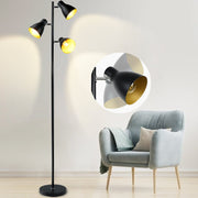 DLLT Industrial Tree Floor Lamp with 3 Bulbs, Farmhouse Standing Light, Skinny Tall Pole Lamp, Metal Bright Reading Lamps for Living Room Bedroom, Adjustable Heads, Foot Switch, Mid Century (Bulbs Included) - WSFLL011-B 21 | Depuley