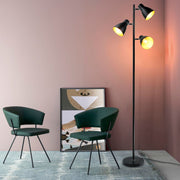 DLLT Industrial Tree Floor Lamp with 3 Bulbs, Farmhouse Standing Light, Skinny Tall Pole Lamp, Metal Bright Reading Lamps for Living Room Bedroom, Adjustable Heads, Foot Switch, Mid Century (Bulbs Included) - WSFLL011-B 2 | Depuley