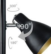DLLT Industrial Tree Floor Lamp with 3 Bulbs, Farmhouse Standing Light, Skinny Tall Pole Lamp, Metal Bright Reading Lamps for Living Room Bedroom, Adjustable Heads, Foot Switch, Mid Century (Bulbs Included) - WSFLL011-B 8 | Depuley