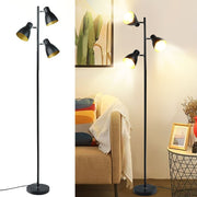 DLLT Industrial Tree Floor Lamp with 3 Bulbs, Farmhouse Standing Light, Skinny Tall Pole Lamp, Metal Bright Reading Lamps for Living Room Bedroom, Adjustable Heads, Foot Switch, Mid Century (Bulbs Included) - WSFLL011-B 22 | Depuley