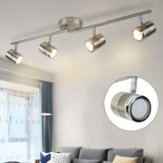 DLLT LED Track Light, Complete Track Lighting Kits, Flush Mount Ceiling Spot Lights for Kitchen, Dining Room, Bedroom, Hallway, 4 Lights-Warm Light, GU10 Lamp Base (Bulbs Included) - WSSD01-12B 2 | Depuley