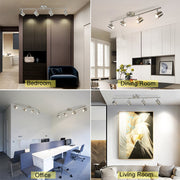 DLLT LED Track Light, Complete Track Lighting Kits, Flush Mount Ceiling Spot Lights for Kitchen, Dining Room, Bedroom, Hallway, 4 Lights-Warm Light, GU10 Lamp Base (Bulbs Included) - WSSD01-12B 9 | Depuley