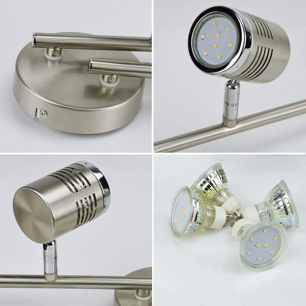Image showcasing DLLT LED Track Light, Complete Track Lighting Kits, Flush Mount Ceiling ...