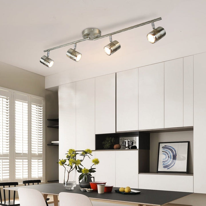 DLLT LED Track Light, Complete Track Lighting Kits, Flush Mount Ceiling Spot Lights for Kitchen, Dining Room, Bedroom, Hallway, 4 Lights-Warm Light, GU10 Lamp Base (Bulbs Included) - WSSD01-12B 11 | Depuley