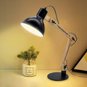 Depuley Swing Arm Desk Lamp, Wood Adjustable Gooseneck Table Lamp, Modern Architect Desk Light, Reading Light for Work, Study, Bedroom, Home Office, College Dorm, White Metal Shade, Bulb Included - B07S6FK4JP 14 | Depuley