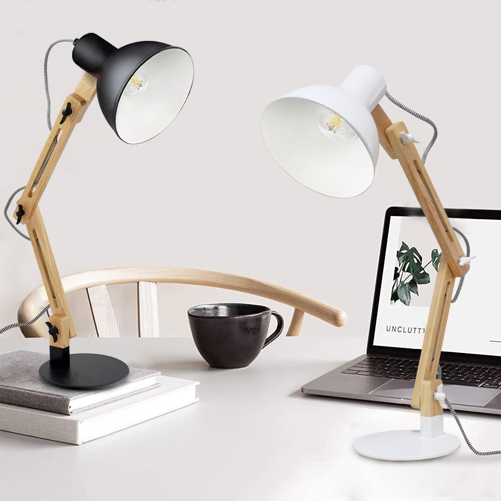 Gooseneck Desk Lamp Reading Depuley Wood Swing Arm Desk Lamp,