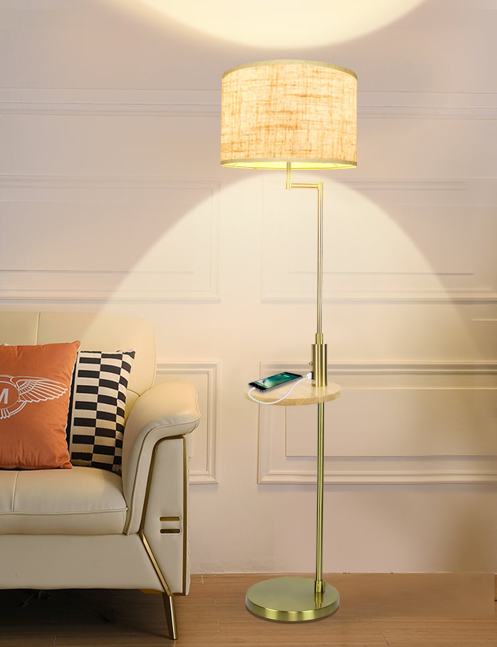 Gold shelf lamp hotsell