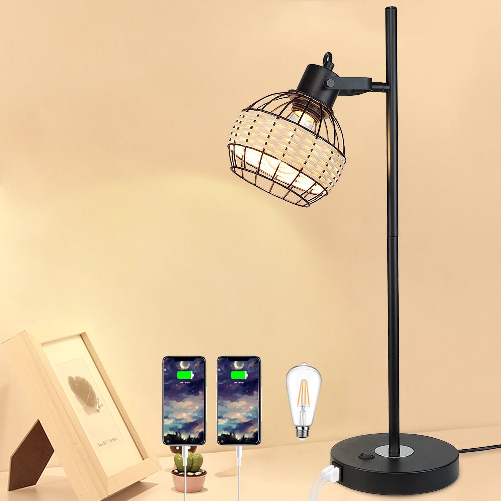 Iluminating Cordless Desk Lamp with Rechargeable Battery-Powered USB Charging Port 3 Levels Brightness Dimmable for Outdoor Modern Hotel Restaurant