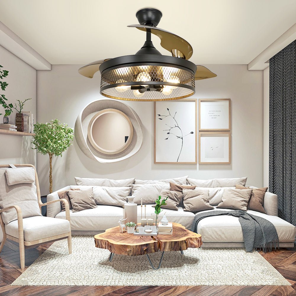 Black cage ceiling light sale