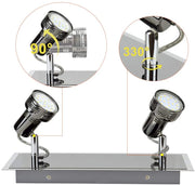 Depuley Industrial Ceiling Track Lighting, 2-Light Led Directional Track Wall Spotlight, GU10 Bulbs Inclu - WSSD06-6B 6 | Depuley