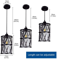 Semi Flush Mount Pendant Lighting Fixture, 1-Light Industrial Edison Ceiling Lamp, Black Metal Farmhouse Pendant Light with Clear Glass Lamp Shade for Kitchen, Dining Room, Hallway - WSCL37-B 3 | Depuley