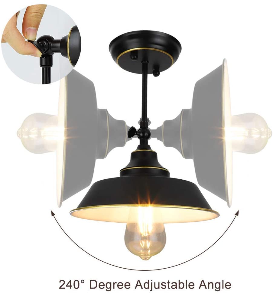 DLLT Bathroom Vanity Light Fixtures 2 Light Farmhouse Wall Sconce Lighting Industrial Metal Hanging Wall Lamp for Bathroom Powder Room Mirror Kitchen Matte Black E26 Bulb Not Included DEPULEY