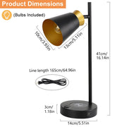 Depuley LED Desk & Table lamp with Wireless Charger and One USB Charging Port, Iron and Adjustable Design, Eye-Caring Bedside Lamp for Living Room Bedroom Reading Office Study Kids (Bulb incl) - WS-MPT6-40W 5 | Depuley
