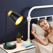 Depuley LED Desk & Table lamp with Wireless Charger and One USB Charging Port, Iron and Adjustable Design, Eye-Caring Bedside Lamp for Living Room Bedroom Reading Office Study Kids (Bulb incl) - WS-MPT6-40W 31 | Depuley