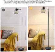 Depuley LED Floor Lamp, Adjustable Head Standing Lamp with Heavy Metal Based, Farmhouse Tall Rattan Floor Lamps Reading Lighting - WS-MNF29-60B 7 | Depuley